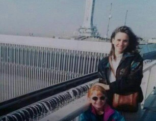 My friend Megan and her Mom on top of one of the World Trade Centers.