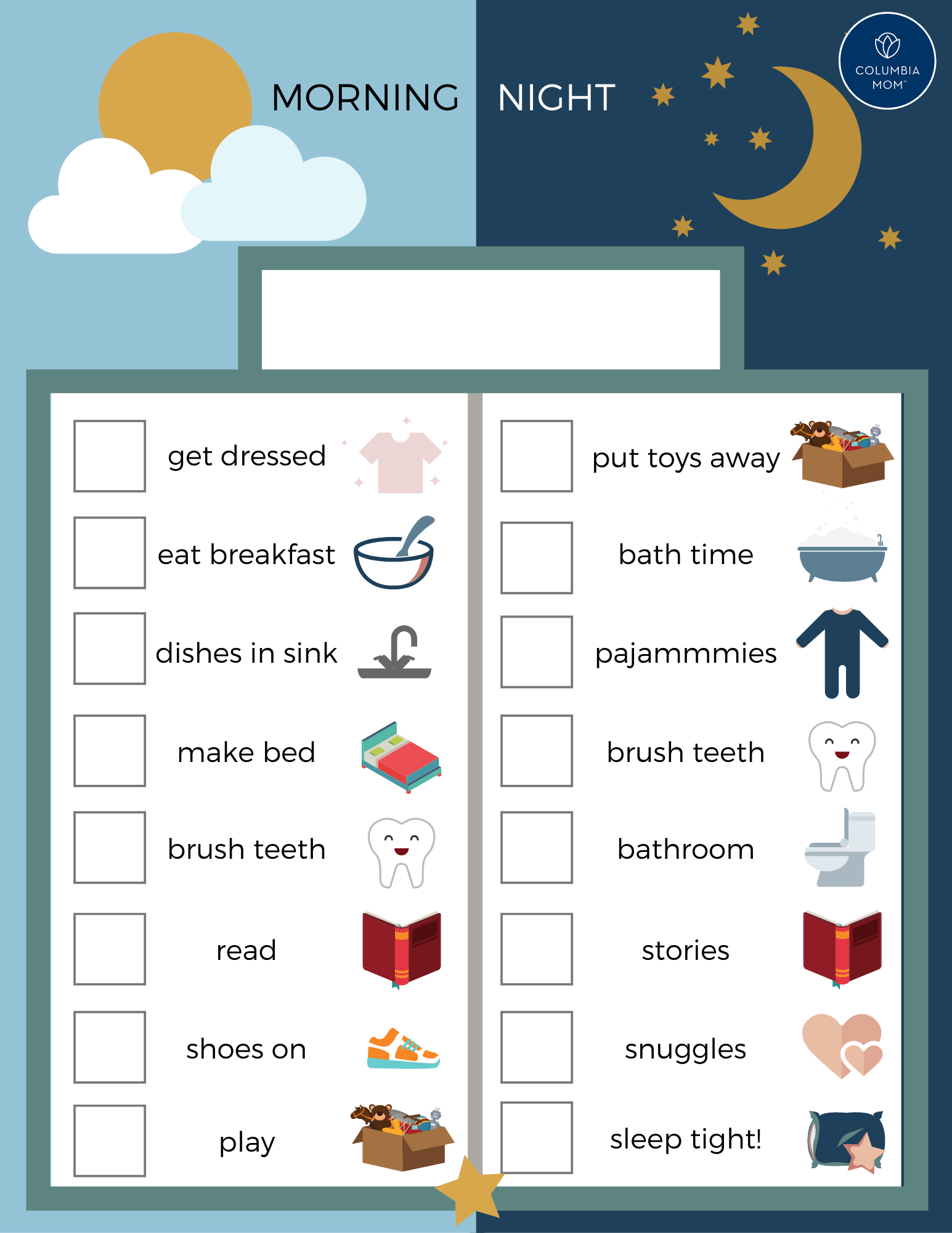 FREE Routine + Activity Charts for Your Family